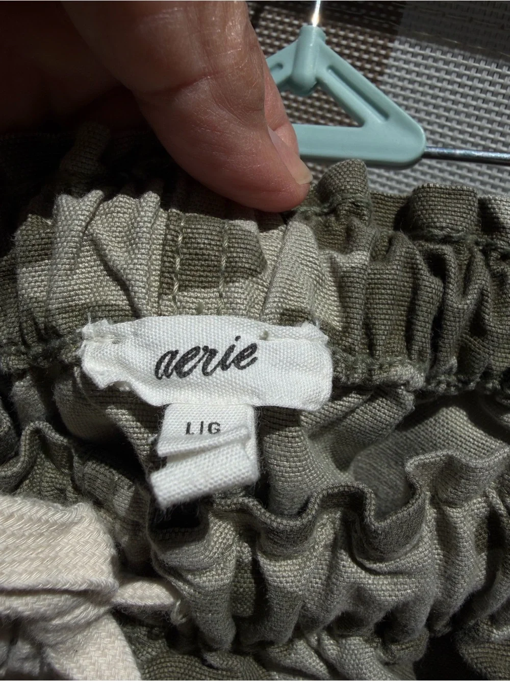 aerie Olive Camo Drawstring Utility Shorts - Picture 4 of 11